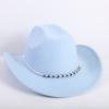 Beliebte europäische und amerikanische Mode OL-Stil einfarbiger Cowboyhut Herren und Damen High-End Zylinder Jazzhut Filzhut