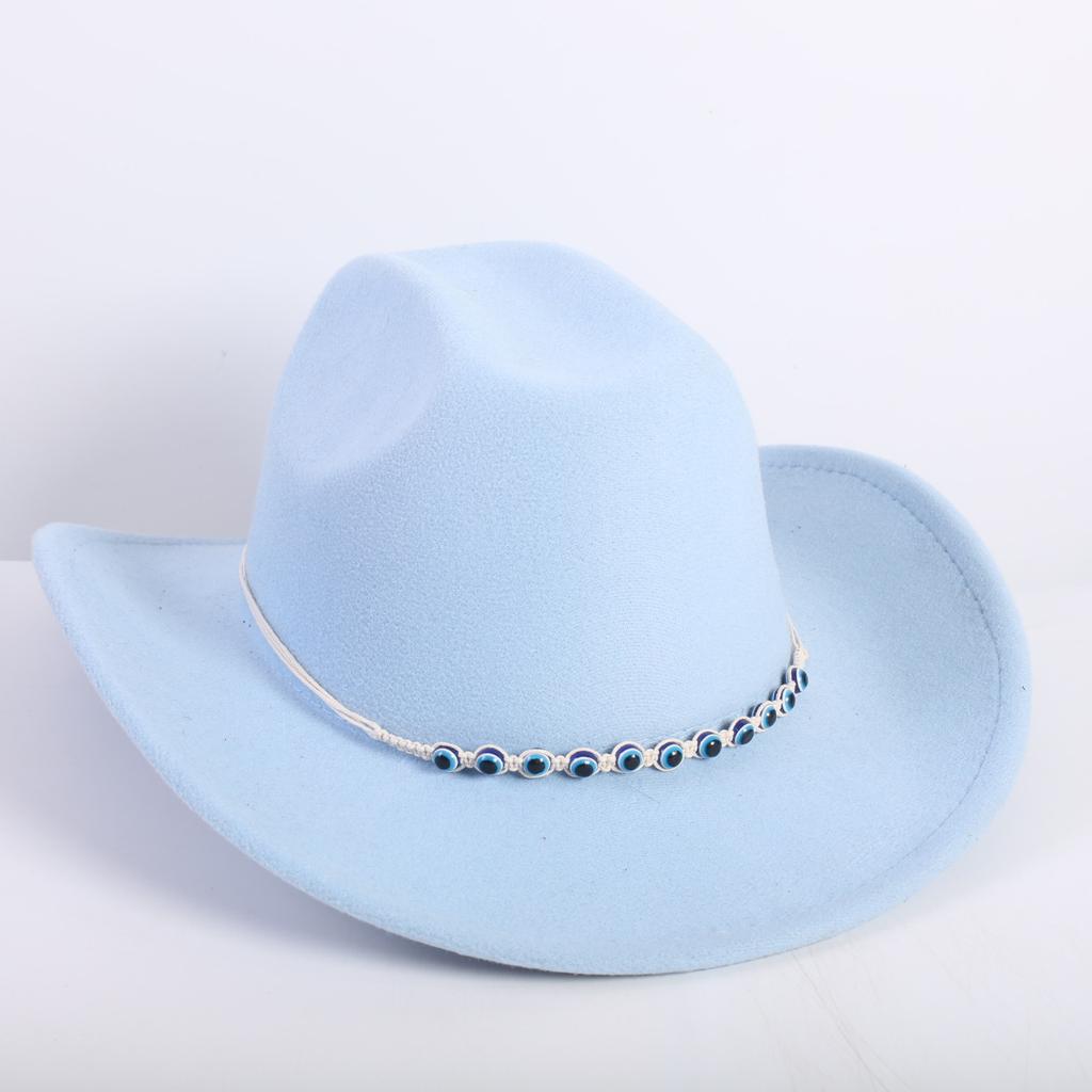 Beliebte europäische und amerikanische Mode OL-Stil einfarbiger Cowboyhut Herren und Damen High-End Zylinder Jazzhut Filzhut