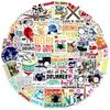 50 Rock Rack Drum Graffiti Stickers Personalized Decorative Guitar Notebook Suitcase DIY Waterproof Stickers