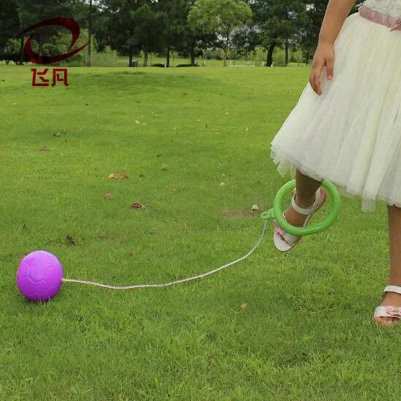 Skip Ball Outdoor Fun Toys Ball Exercise Coordination and Force Reaction Training Swing Ball Balance Hop Classical Skipping Toy