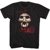 Saw Jigsaw T Shirt Vintage 90s Horror Movie Black Cotton