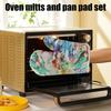 Pot Holders And Oven Mitts Heat-Resistant Gloves Potholders Kitchen Oven Mitts Pan Rack Set For Microwave Pan Plate Bowl Bakery
