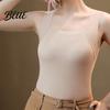 Thermal Insulation Tank Undershirt Chest Lined Sleeveless Women Fleece Top for Underwear with Pads Built