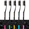 10PCS Deep Cleaning Bamboo Charcoal Toothbrush Soft Bristle Toothbrushes  Gum Care