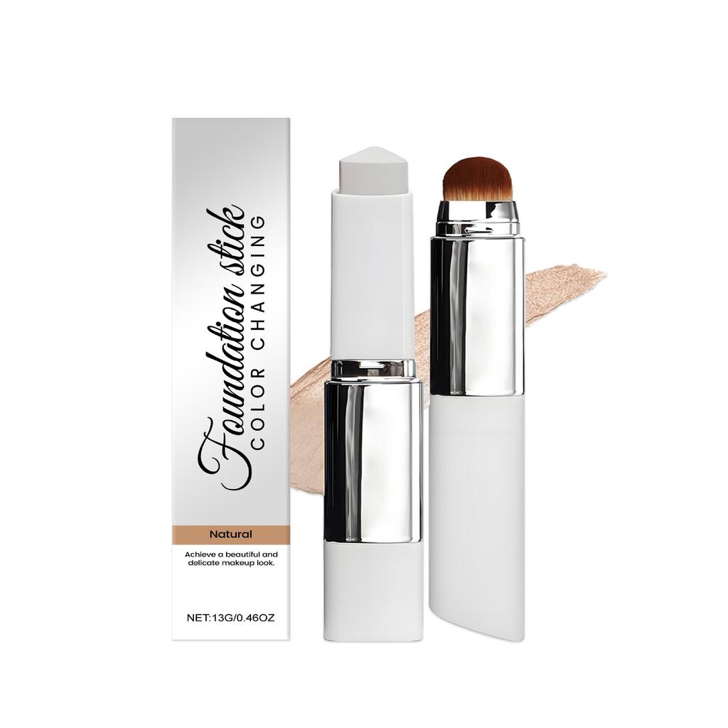 Color-Adapting Foundation Stick – Moisturizing & Matte Coverage, Non-Cakey 2-in-1 Concealer & Foundation Less