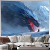 IJs Vuurdraak Wandkleed 2D Digitale Print Polyester Wanddecoratie Woonkamer Slaapkamer Kantoor Decoratie met Haken