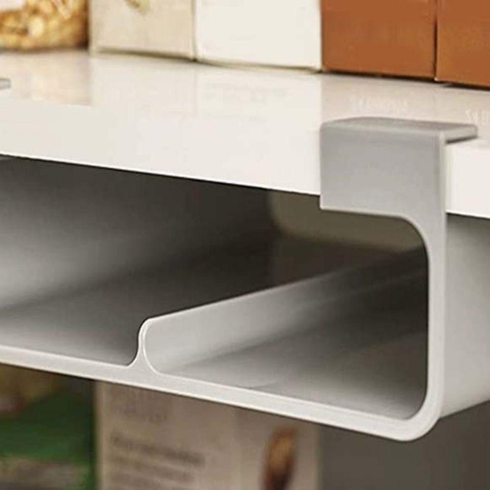 No-Punch Tinfoil Organizer Plastic Hanging Cabinet Storage Shelf Cling Film Organizer  Kitchen