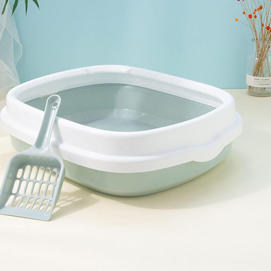 Katzentoilette Großer Raum Spritzschutz Verdickt Halbgeschlossen Katzenklo mit Katzenstreu