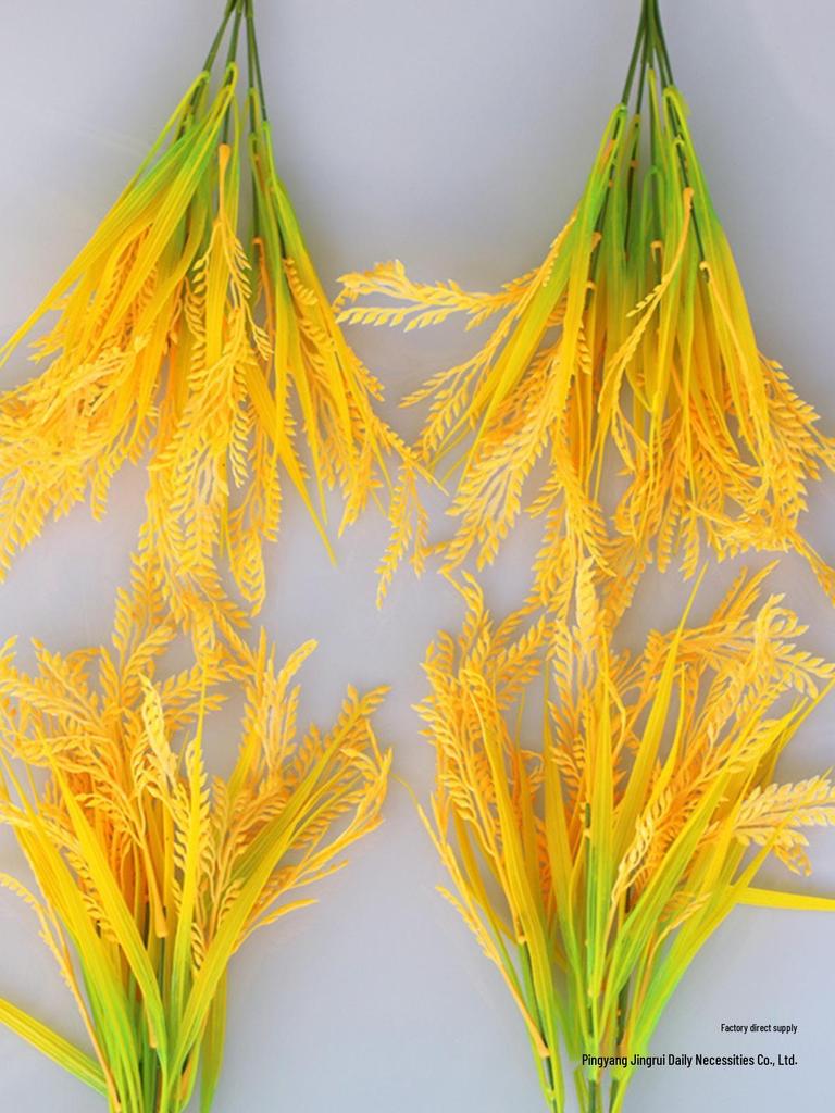 Plastic Wheat Ears Artificial Flowers for Outdoor Decoration and Play Props