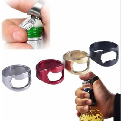 Creative Stainless Steel Ring Opener Finger Ring Beer Bottle Opener Cool Bar Party Kitchen Tools Mental Cap Openers Multicolors YLE044