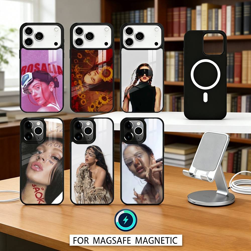 R-Rosalia Spanish singer Phone Case For iPhone17,16,15,14,13,12,Pro,Max,Magnetic For Magsafe Wireless Charging