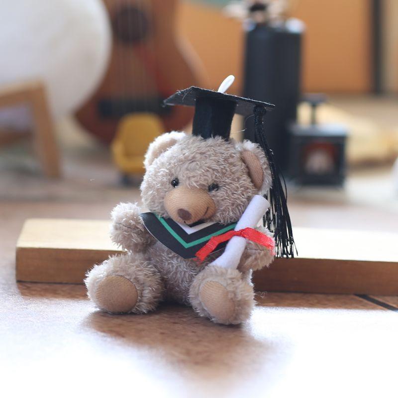 Doctor Bear Keychain Backpack Pendant Super Soft Pp Cotton Graduation Kids Gift