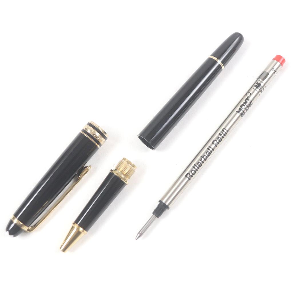 Excellent MONTBLANC Ballpoint pen Meisterstck Classic Cap type Black gold mens Used