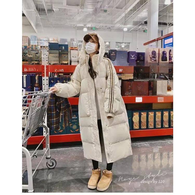Stay Warm and Look Fashionable with The Knee-length Cotton Padded Down Coat for Women