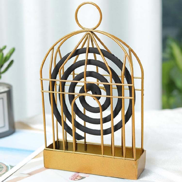 Elegant Metal Birdcage Incenses Coil Stand Forest Camping Incenses Coil Holder for Outdoor Gatherings