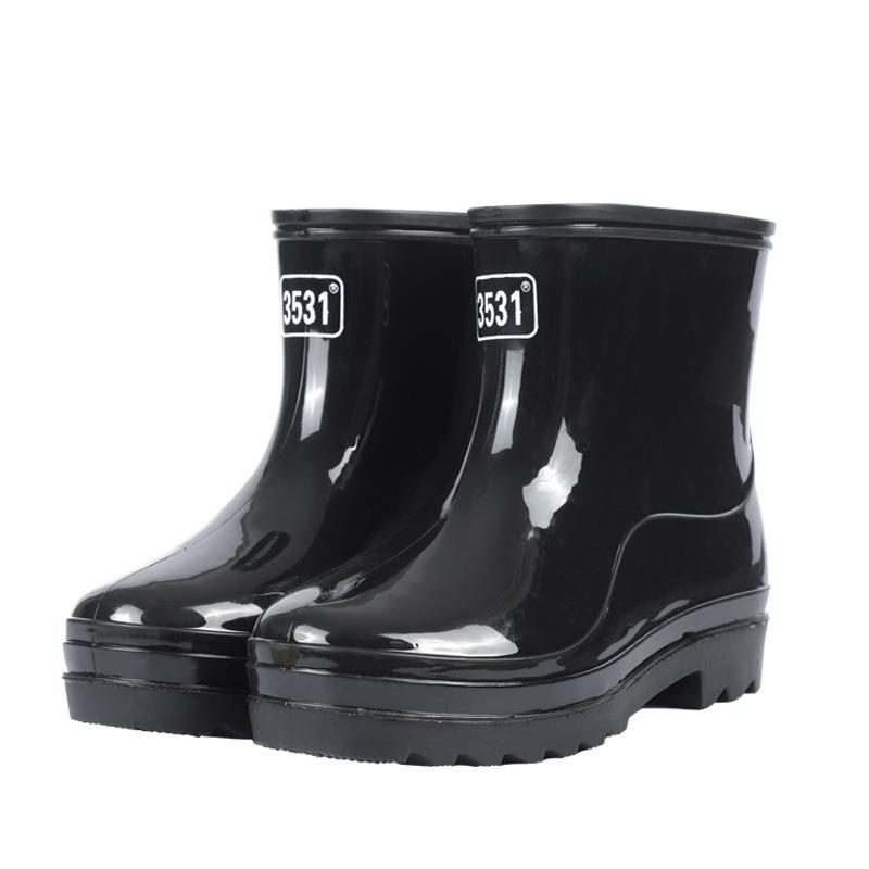 

3 Low tube rain shoes men s 31 work waterproof shoes low top rain boots three defenses 45 чёрный