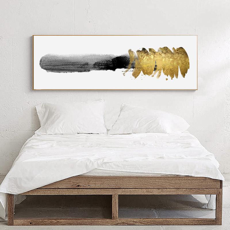 Moderní zlatá abstraktní olejomalba na plátně Plakáty a tisky Nástěnné umění Malba Obrázky pro obývací pokoj Domácí dekorace Bez rámu