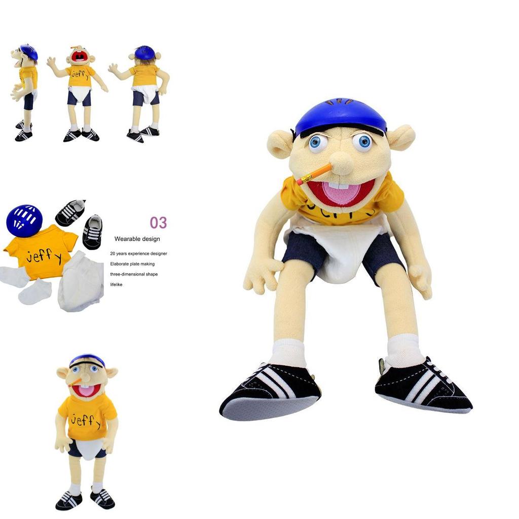 Soft And Skin-friendly Jeffy Cartoon Plush Hand Puppet Toy For Kids And Adults Perfect Christmas And Birthday Gift!