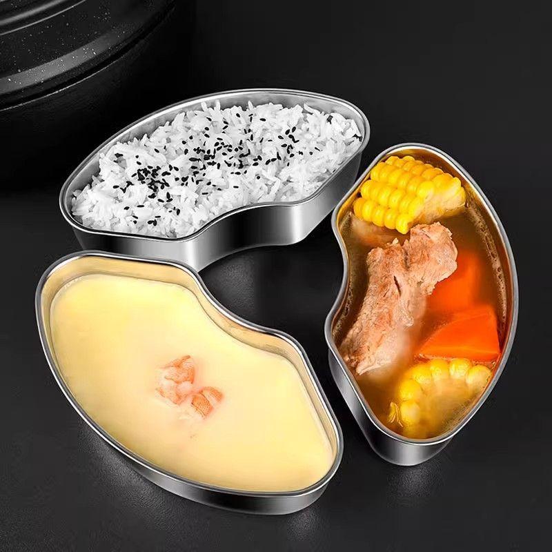 316 stainless steel sectioned fan-shaped steaming tray Steamed rice cooker Steamed food universal steaming box steaming bowl