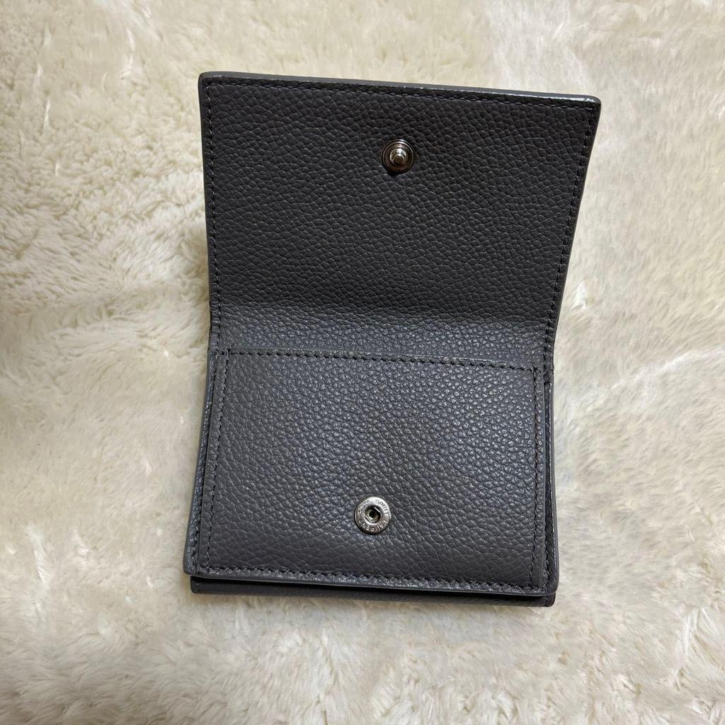 Used SAINT LAURENT Compact Trifold Wallet Gray