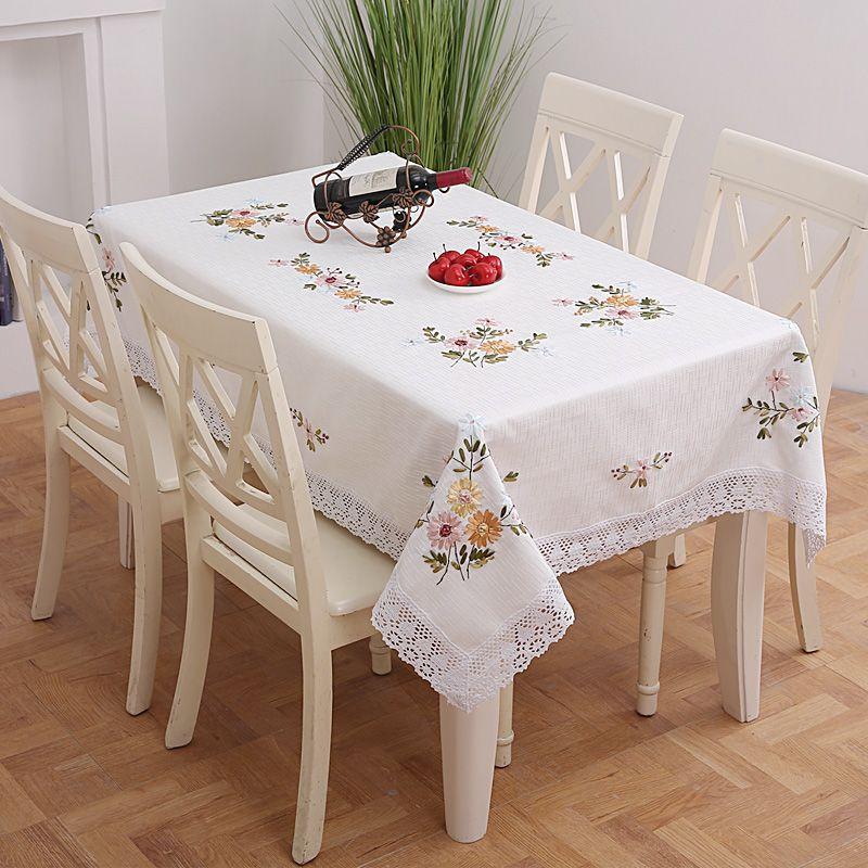

Fabric Cotton Linen Living Room Coffee Table Tablecloth Small Fresh Tablecloth Cover Cloth White Cover Towel Household Chinese Tablecloth Light Luxury Slub cotton-Milky White 55*75cm