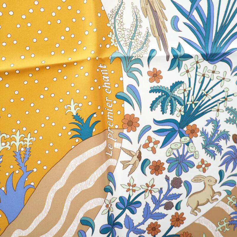 HERMES   scarf yellow silk Women