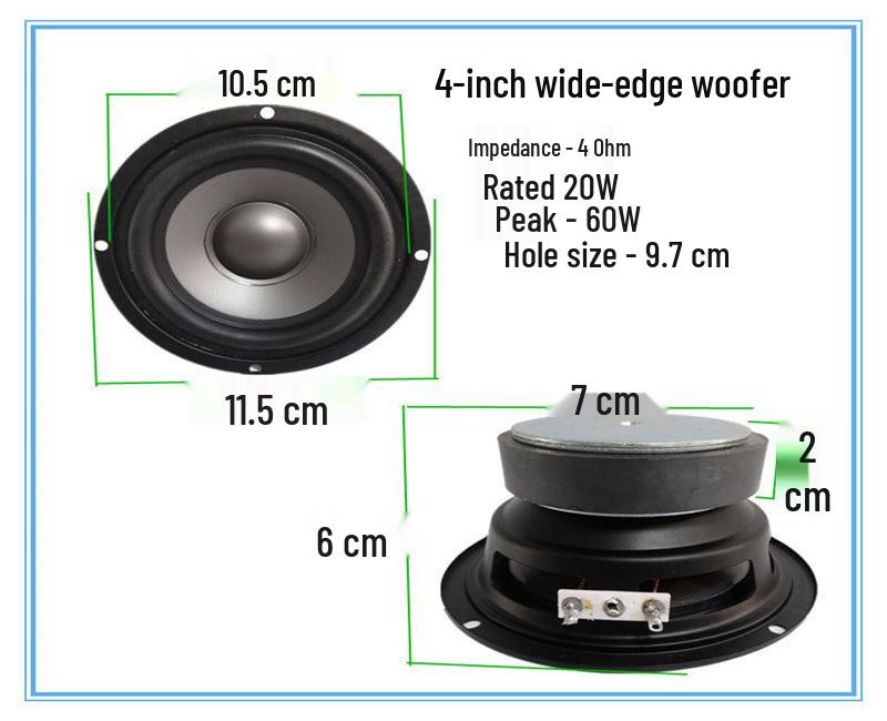 3-12 Inch Full-range Midrange Bass Speaker with Aluminum Frame - Heavy Bass, Contact Customer Service for Details