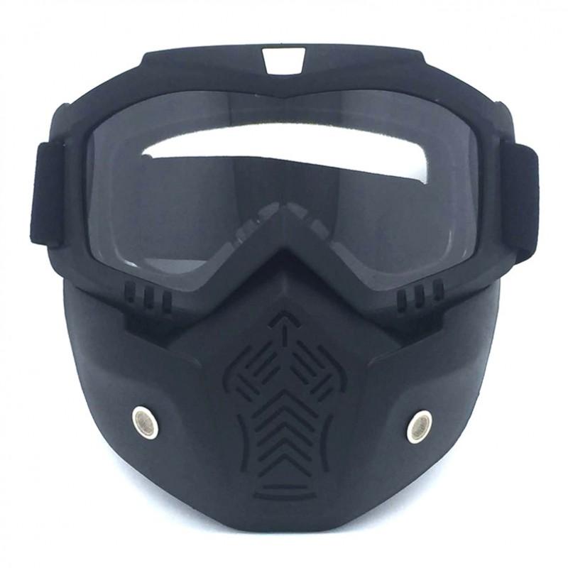 Vintage-Style Motorcycle Goggles Off-Road Riding Full Frame Windproof Protective Eyewear With Interchangeable Lenses