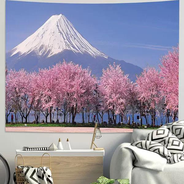 VIKAMA Ama Dablam Mountain Tapestry Himalayas Nature Landscape Wall Hanging for Living Room Bedroom Homestay Decor