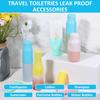 5/6 silicone bottle caps for travel essentials accessories, leak-proof elastic caps, suitable for travel-sized bottles of toilet
