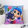 True Rainbows Kingdoms Cartoon Square Pillow Cases  Cushion Covers Novelty Zipper Decor Pillowcover for Home Xcm