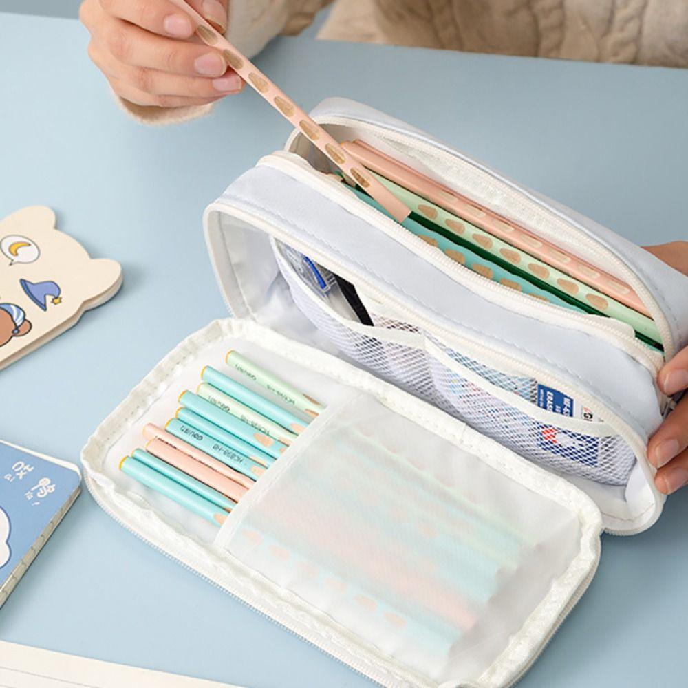 Large Capacity Pencil Case Dirt-proof Stationery Storage Bag Cartoon Pen Box  School Office