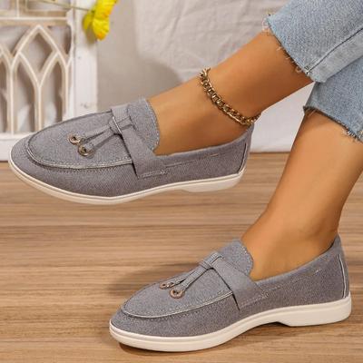 New Women Loafers Slip On Ladies FlatsSpring Autumn Casual Flat Shoes Leather Cashmere Single Shoes Plus Size 43