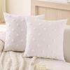 Corduroy Embroidered Throw Pillow Cushion Cover for Sofa