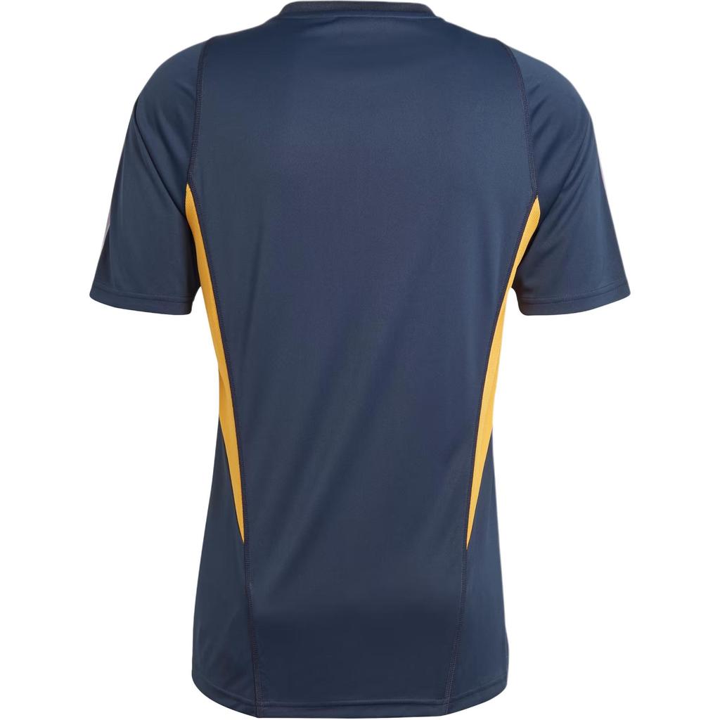 Adidas Striped Color Block V-Neck Short Sleeve Soccer Jersey 23 Season Real Madrid Men jersey Legendary-Ink-Blue IB0867