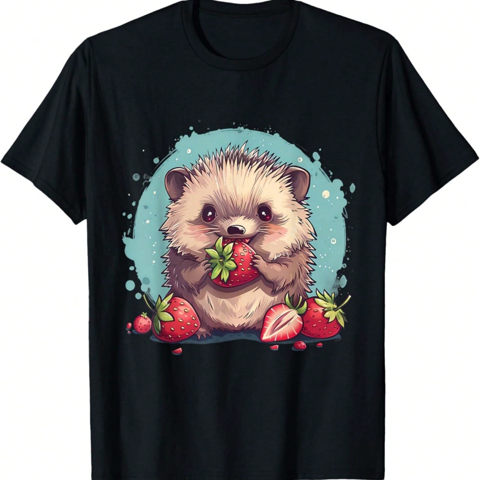 Strawberry Hearbeat Fruit Lover Fruitarian Strawberries Farm T-Shirt S