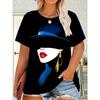 Summer Fashion Women Pattern Loose Large Size Breathable Soft Comfortable Women's Short Sleeve T-Shirt