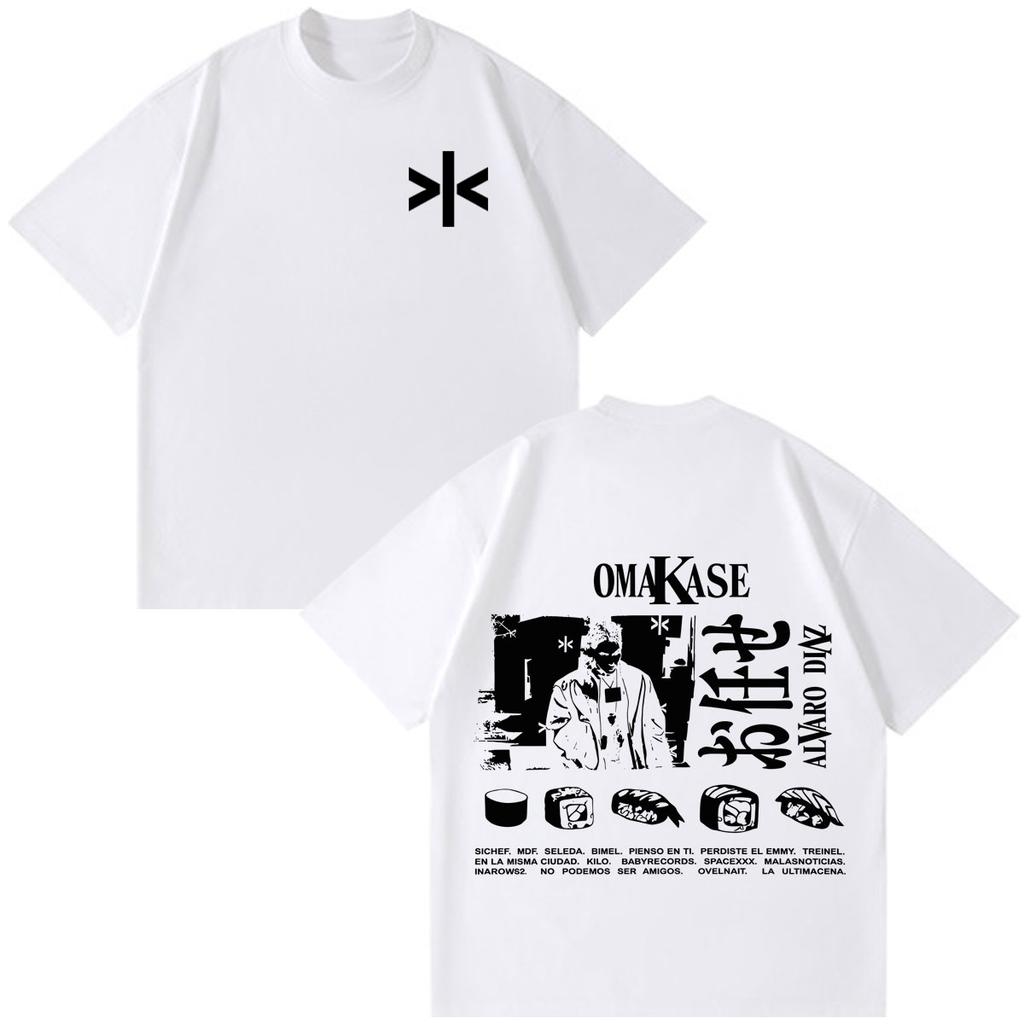 Alvaro Diaz Omakase Album 2026 Tour Merch T Shirt Unisex Unisex Hiphop Tshirt Shortsleeved Cotton Casual Loose Vintage Tshirts