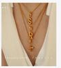 18k Gold-Plated Titanium Steel Bubble Letters Necklace for Women