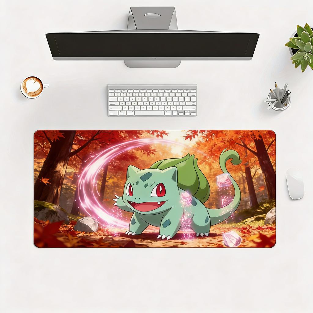 Pokemon Mega Tyranitar Crystal Power Scene Extended Gaming Mouse Pad Large Desk Mat