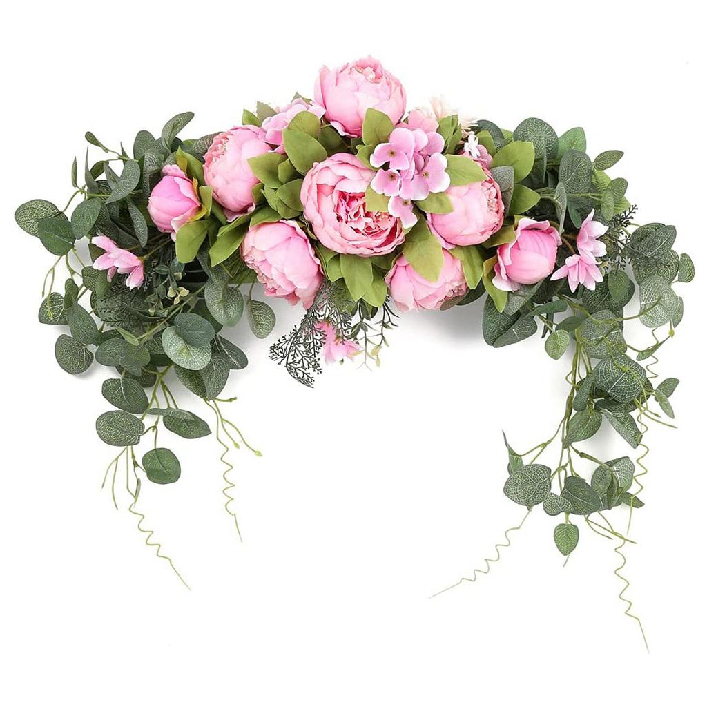 Simulation Wreath Welcome Flower Row Lintel Water Sign Corner Flower Artificial Flower Wedding Decoration