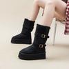 Winter New Cm Thick-soled Heightening Versatile Casual Waterproof Snow Boots Plush Warm Fluffy Shoes Women
