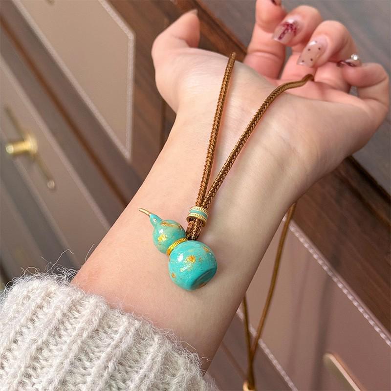 Dopamine Drip Colorful Gourd Necklace - Light Luxury Fashion Sweater Chain for Women, Spring/Summer Collection