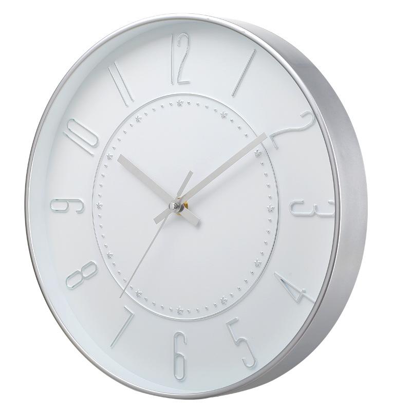 12 Inch 30CM Silent Wall Clock, Creative and Fashionable, Three-dimensional Digital Minimalist Clock for Home Living Room