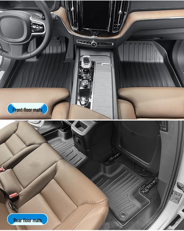 Eco-Friendly TPE Floor Mats for 18-26 Volvo XC60 - Includes Dirt-Resistant Trunk Mat