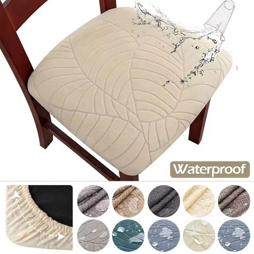 Waterproof Jacquard Chair Sleeve Washable Without Backrest Chair Protector Chair Seat Cover
