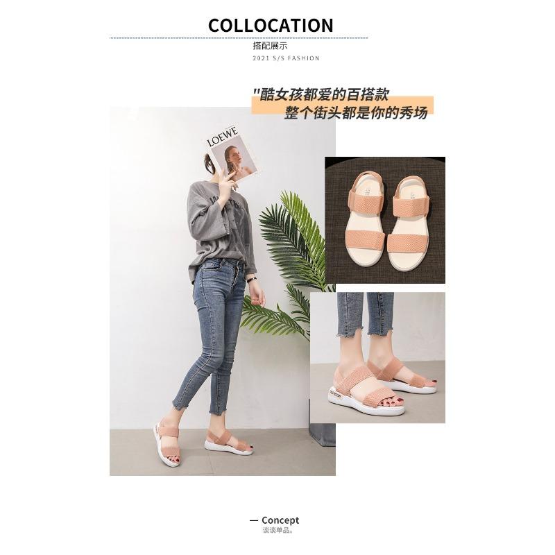 Women S Korean Style Flat Sport Sandals Roman Beach Shoes Summer