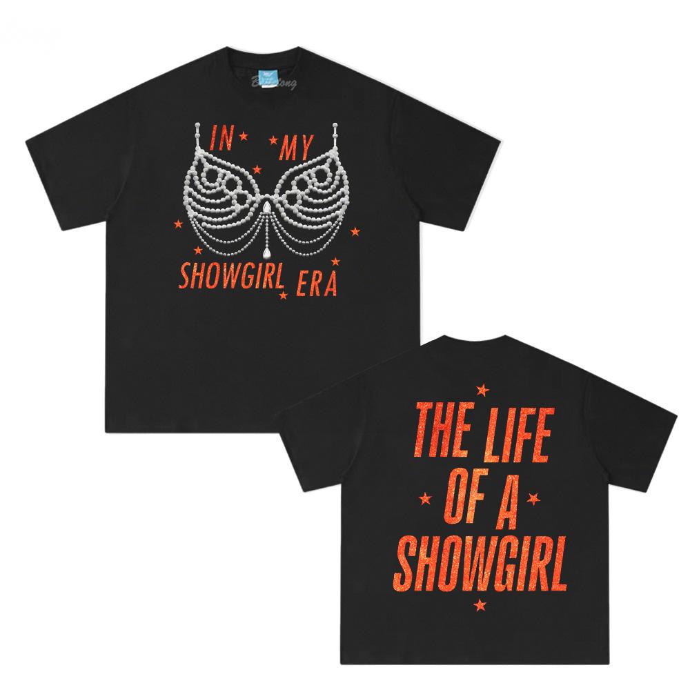 The Life of A Showgirl  Album Tee Singer's Same Style Short Sleeve 100%Cotton Fashion Comfortable Camisetas Tops Harajuku Summer Tee