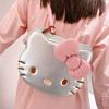 Red Cat Bow Cartoon Cute Backpack Student Leisure Bag For Use Daily