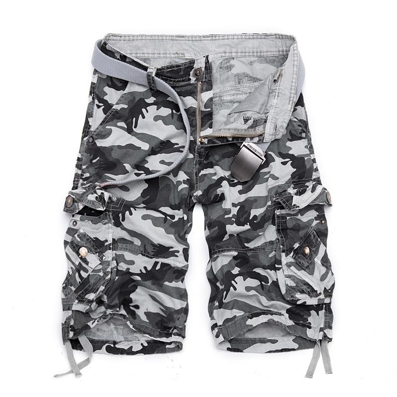 5 Colors Summer Outdoor Fashion Style Multi Pocket Shorts Men's Loose Casual 5 Point Cargo Shorts